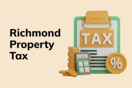 3d tax icon on a colorful background and text that reads Richmond property tax