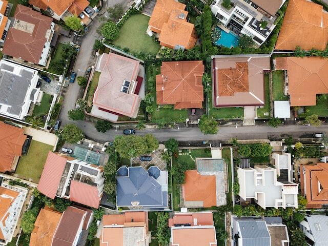 an aerial view of houses for can you put offers on multiple houses california